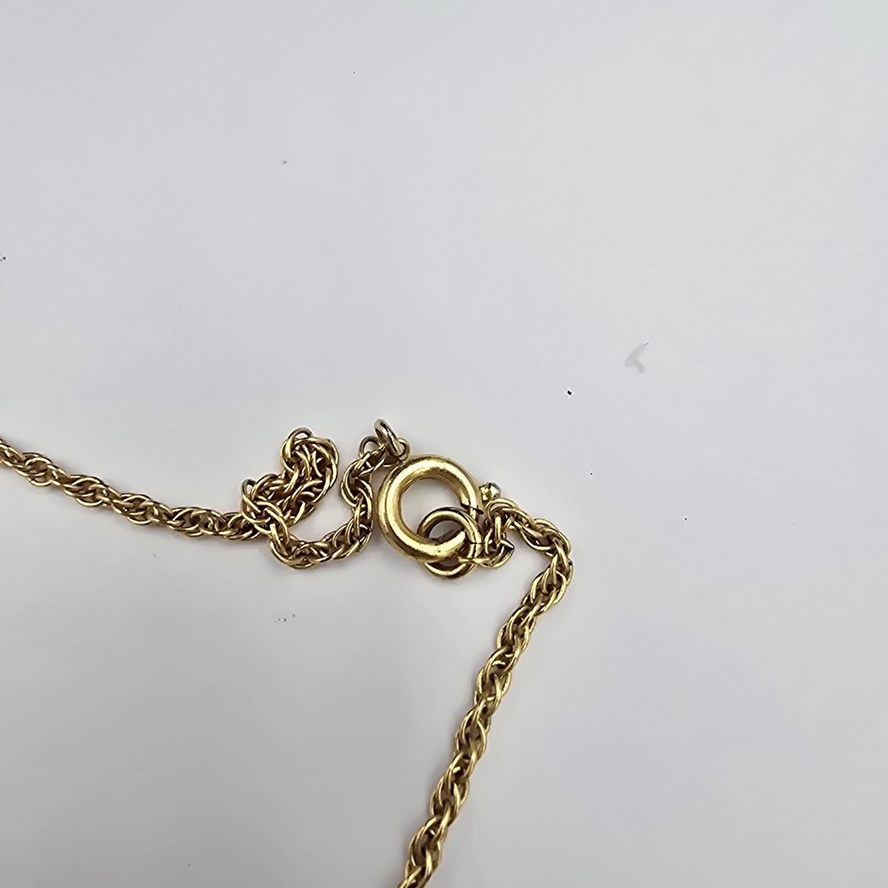 Vintage Trifari Necklace AB Rhinestones Gold Tone Amber Brown - Picture 8 of 12